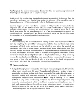Proper Merchandising & Quality Management System in RMG Sector. | PDF