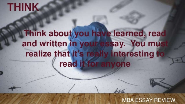 good mba essays