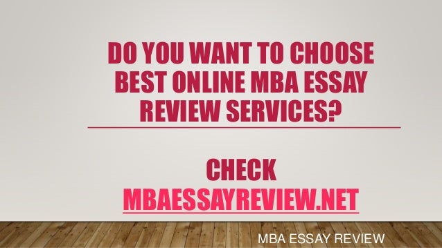Mba essay review