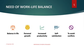 IMPORTANCE OF WORK-LIFE BALANCE | PPTX