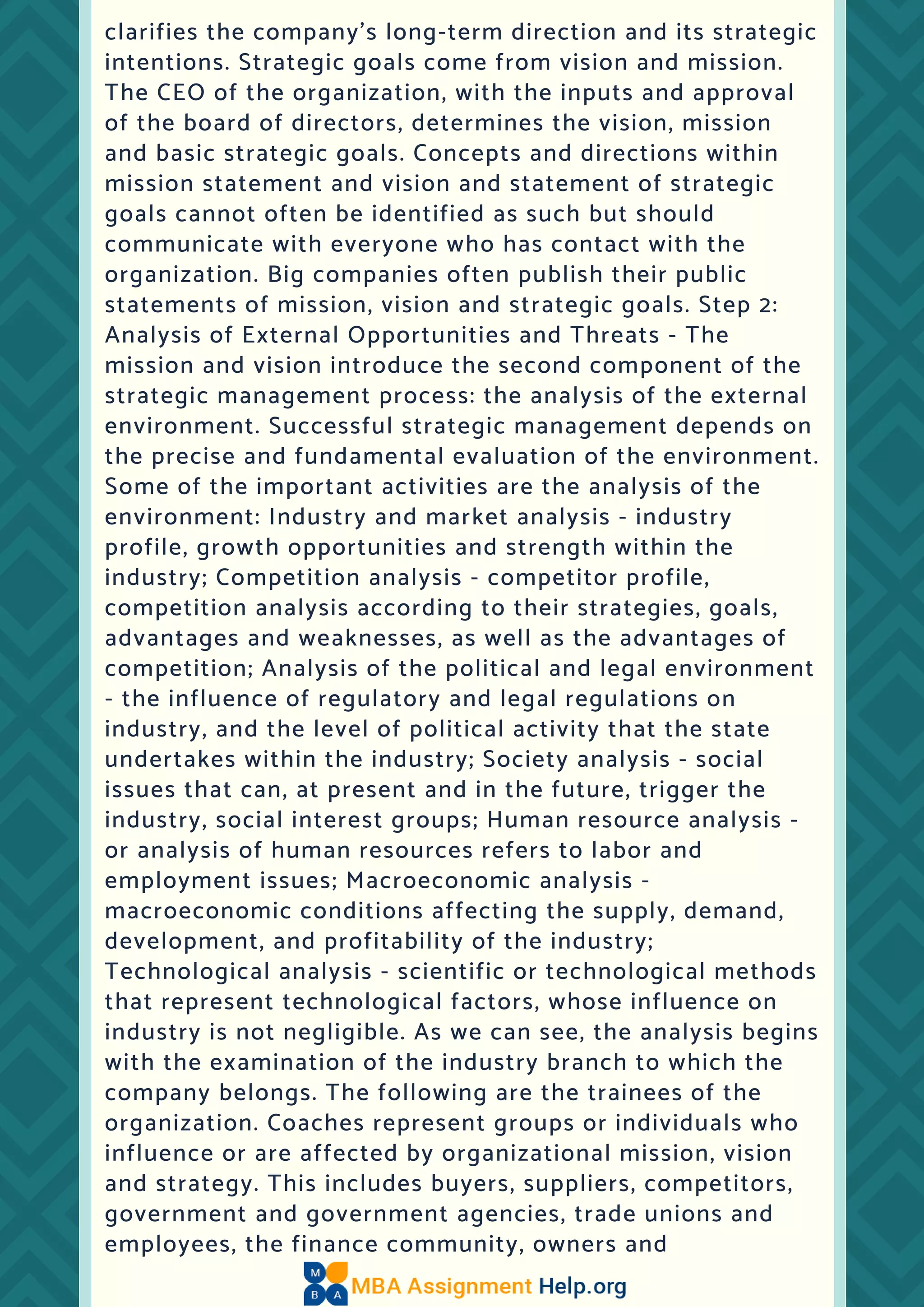 MBA Assignment Sample | PDF