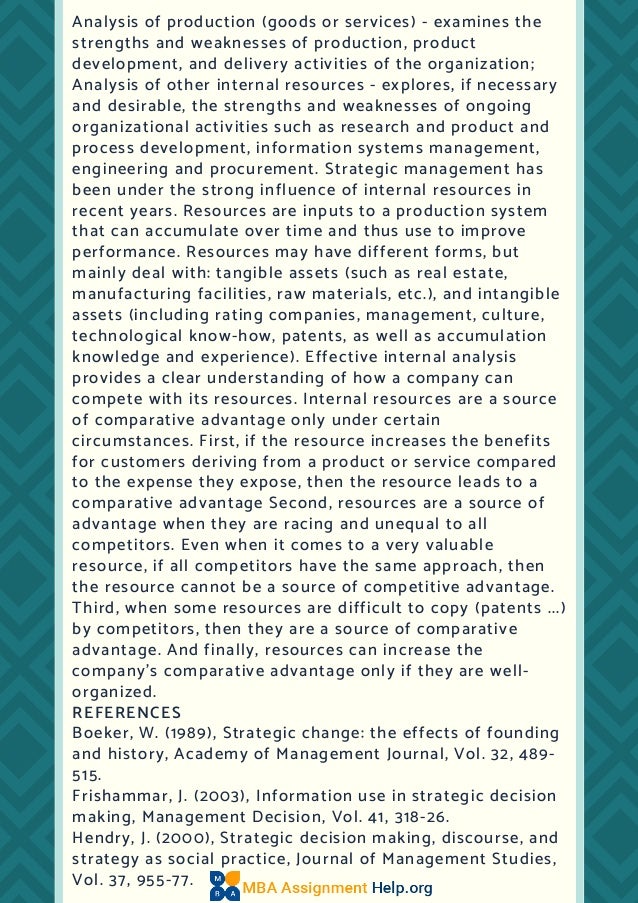 MBA Assignment Sample