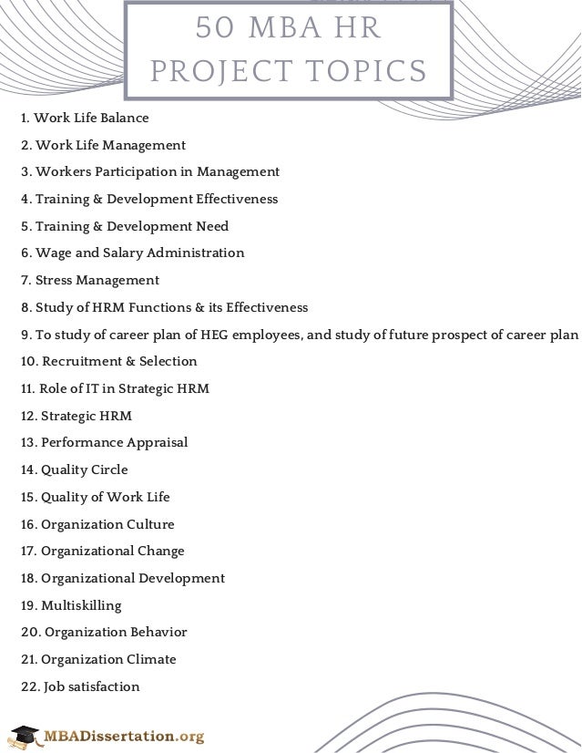 hr research topics mba
