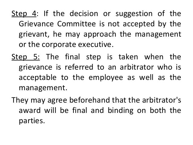 grievance procedure in hrm pdf