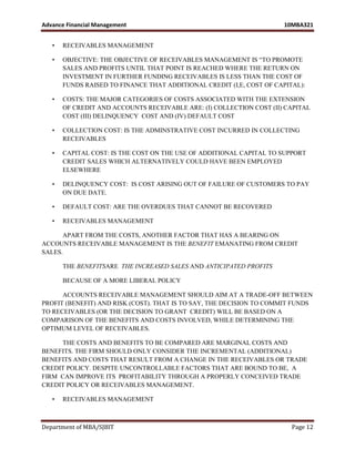 Mba iii-advanced financial management [10 mbafm321]-notes | PDF