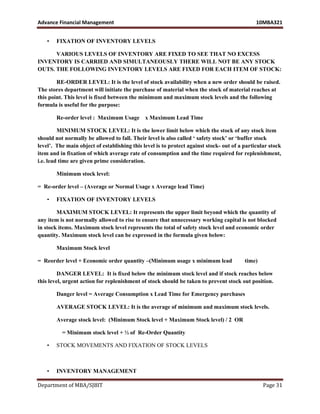 Mba iii-advanced financial management [10 mbafm321]-notes | PDF