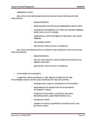 Mba iii-advanced financial management [10 mbafm321]-notes | PDF