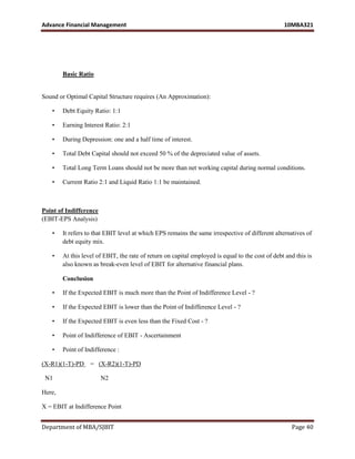 Mba iii-advanced financial management [10 mbafm321]-notes | PDF