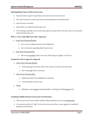 Mba iii-advanced financial management [10 mbafm321]-notes | PDF