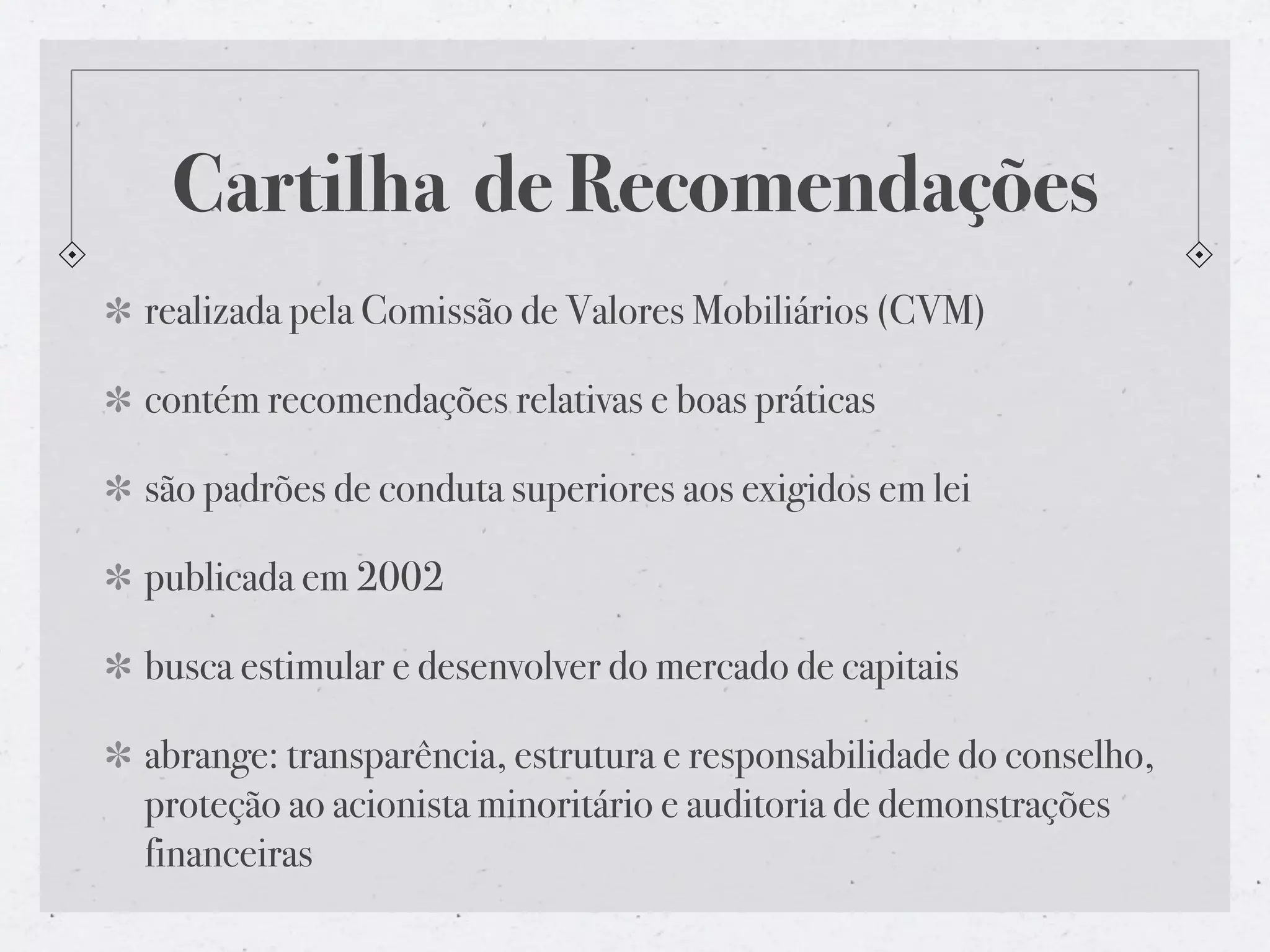 Governança Corporaiva no cenário global organizacional