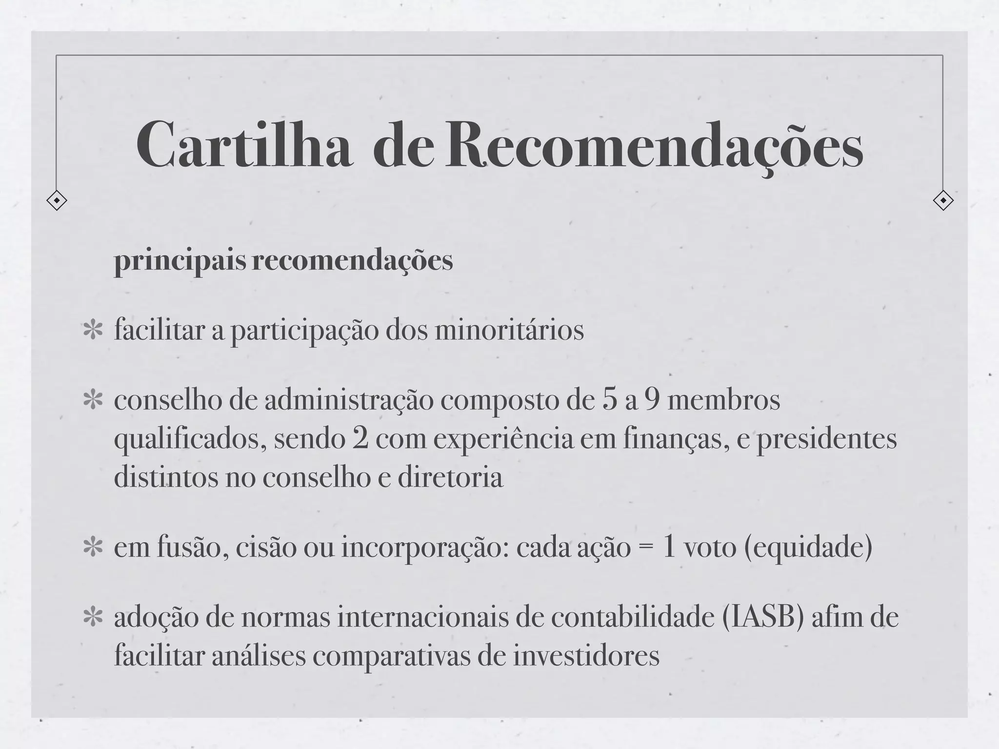 Governança Corporaiva no cenário global organizacional