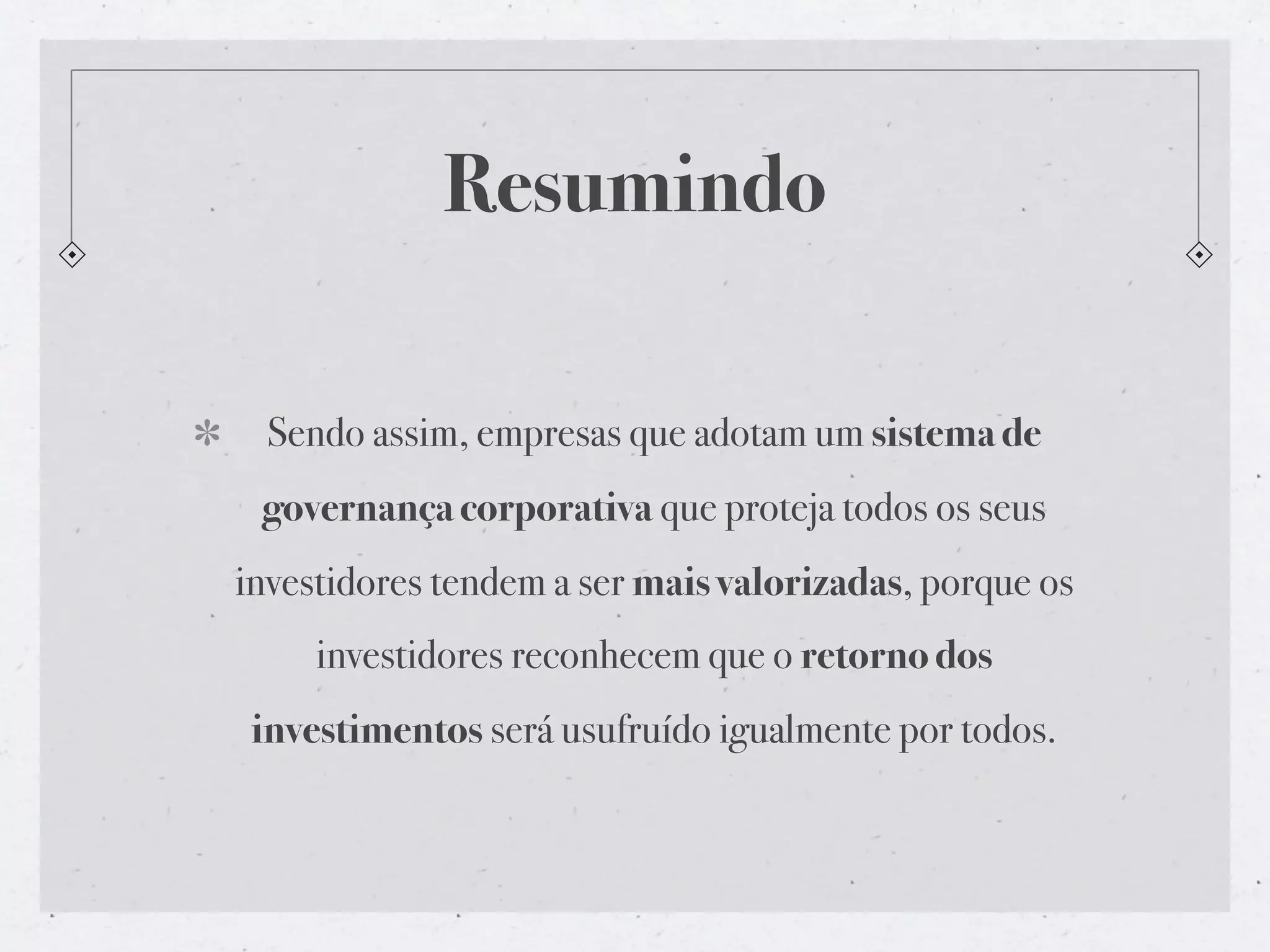 Governança Corporaiva no cenário global organizacional