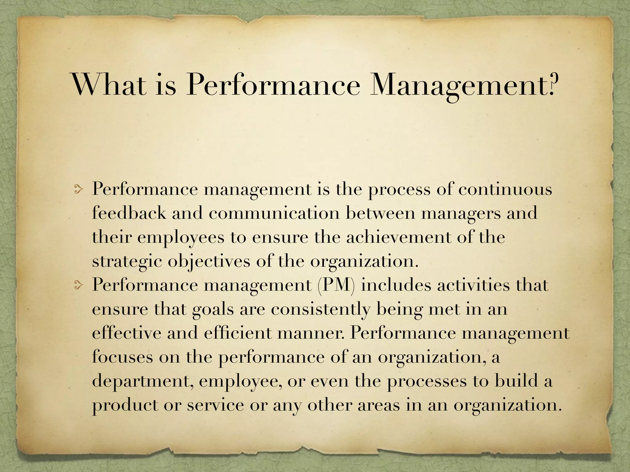 Mba Performance Management Ppt Pdf