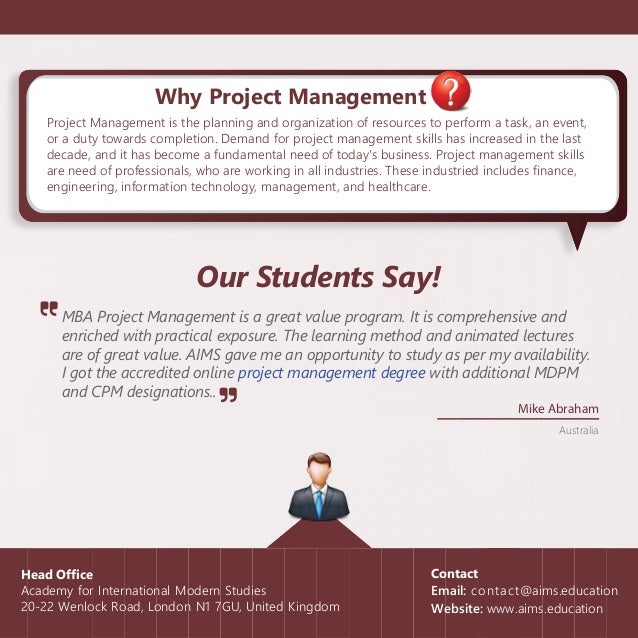 MBA Project Management Degree