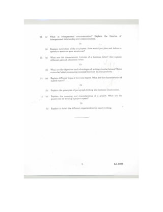 MBA Question Papers
