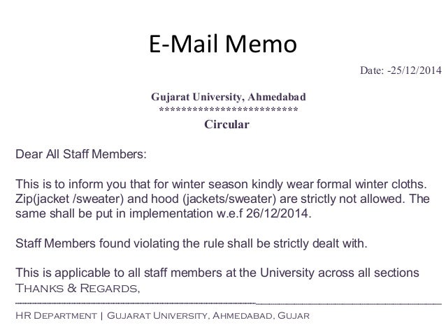 How do you write a formal memo?