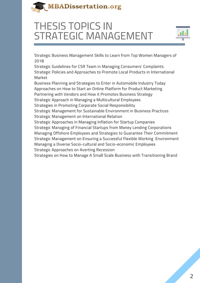 thesis topics for mba project management