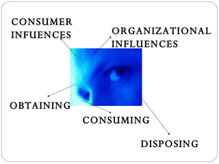 CONSUMER INFUENCES ORGANIZATIONAL INFLUENCES OBTAINING CONSUMING DISPOSING