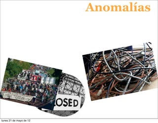 Anomalías




lunes 21 de mayo de 12
 