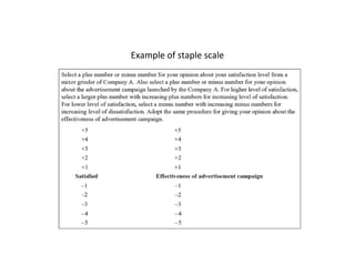 Staplescale Examples Research Methodology: Questionnaire, Sampling, Data Preparation | PPT