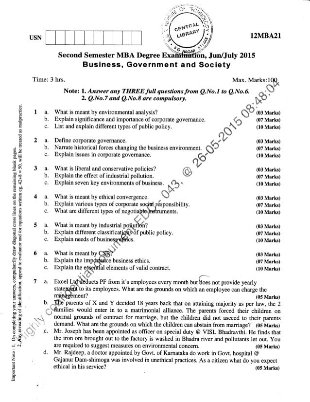 Mba online sample papers