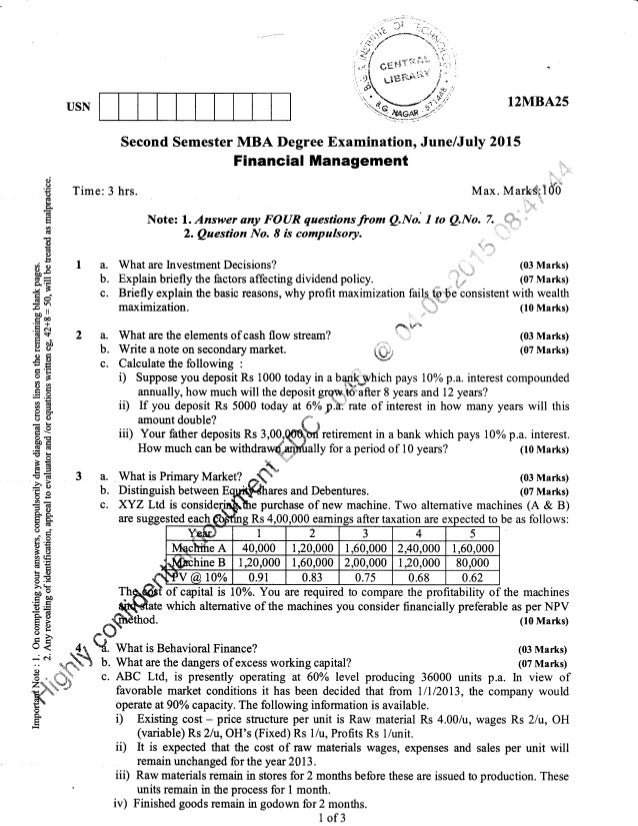 Mba assignment june 2013
