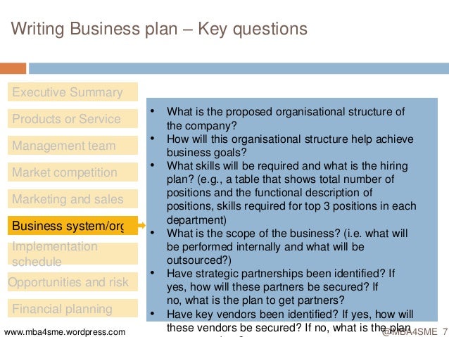 key questions for business planning