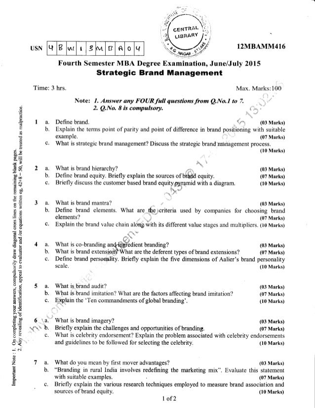2015 16 Mba 4 Semester Solved Paper 4th semester mba june 2015 question papers 2015 16 Mba 4 Semester Solved Paper 4th semester mba june 2015 question papers