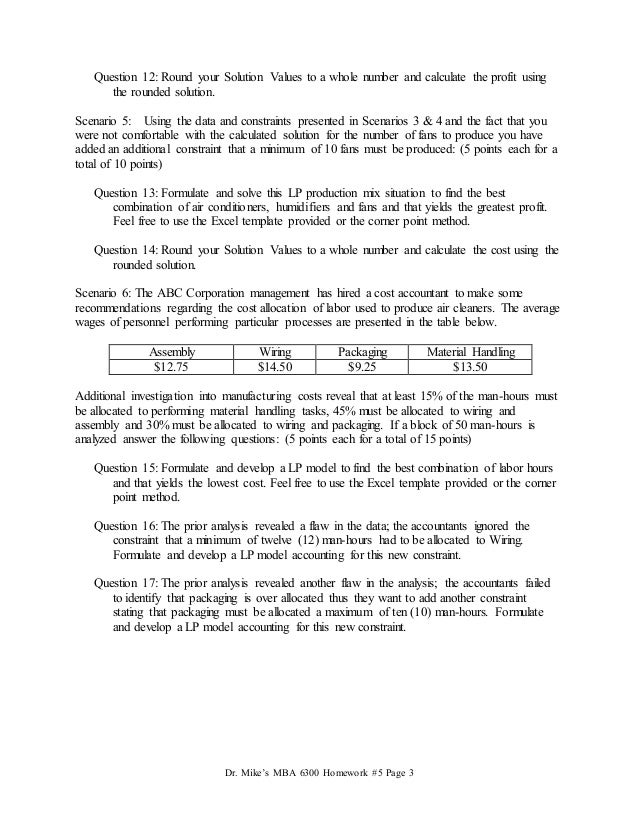 More linear modeling homework image