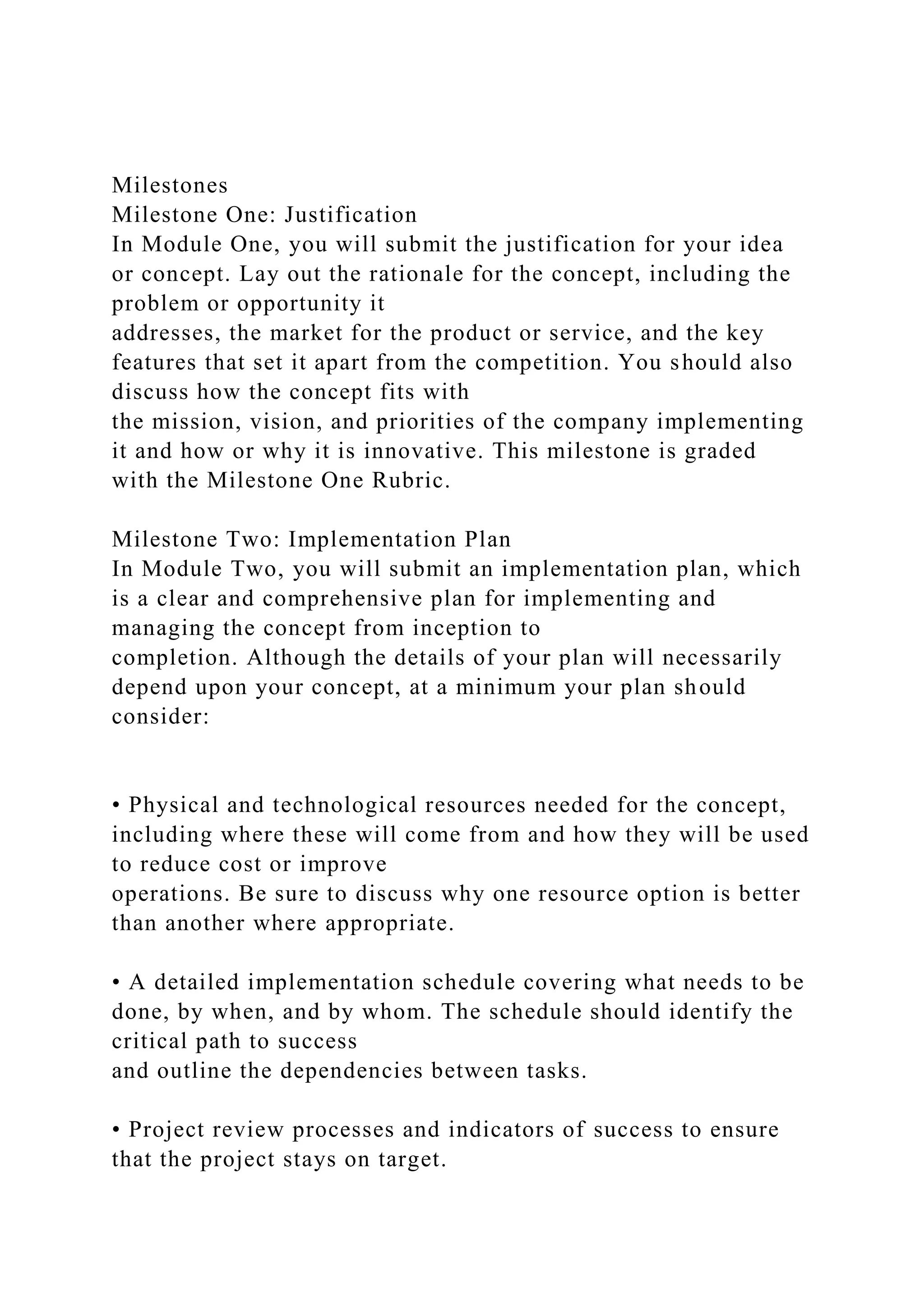 MBA 705 Milestone One Guidelines and Rubric Overview.docx
