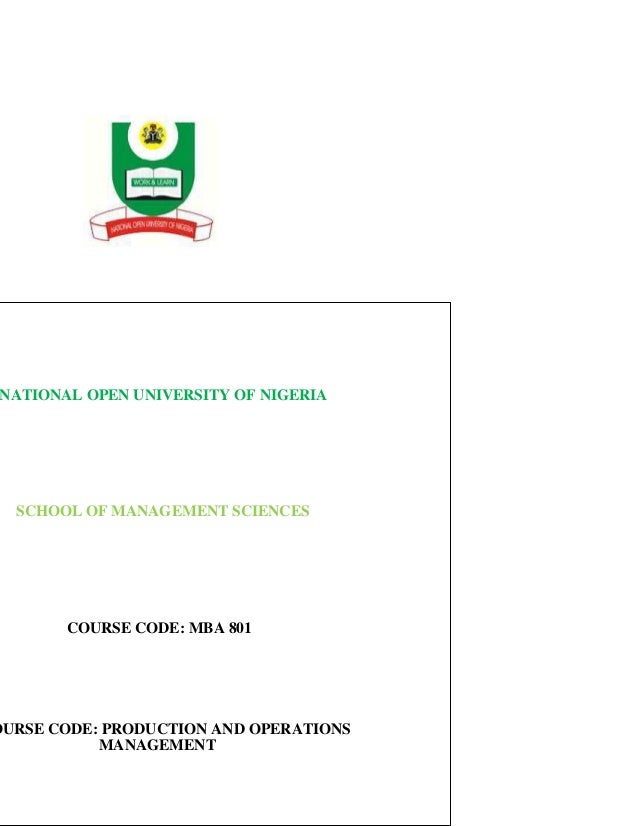 Mba In Production And Operation Management mba 801 production and operations management Mba In Production And Operation Management mba 801 production and operations management