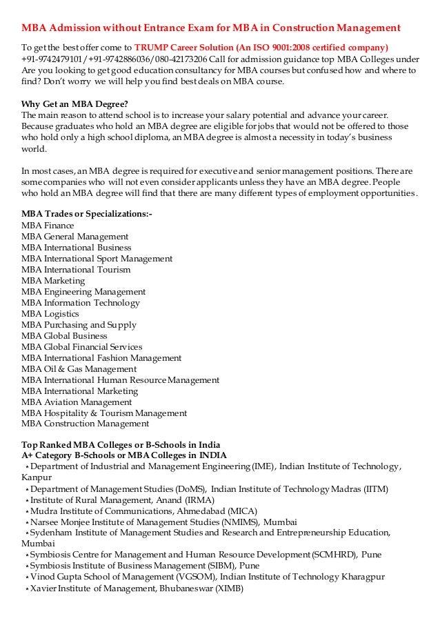 Mba In Construction Management Syllabus mba admission without entrance for mba in Mba In Construction Management Syllabus mba admission without entrance for mba in