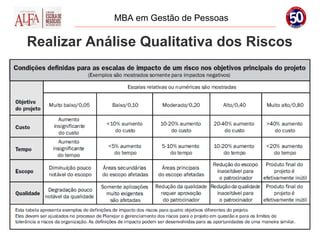 MBA em Gestão de Pessoas

Realizar Análise Qualitativa dos Riscos
 
