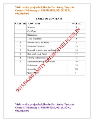 AMITY MBA PROJECT REPORT - QOLLABB PROJECT WORK | PDF