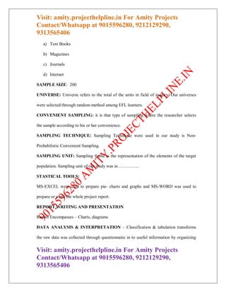 AMITY MBA PROJECT REPORT - QOLLABB PROJECT WORK | PDF