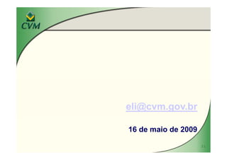 MBA IBRI Fipecafi Eli Loria CVM