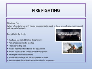 Comprehensive Basic Fire Fighting Training and Safety Procedures | PPTX