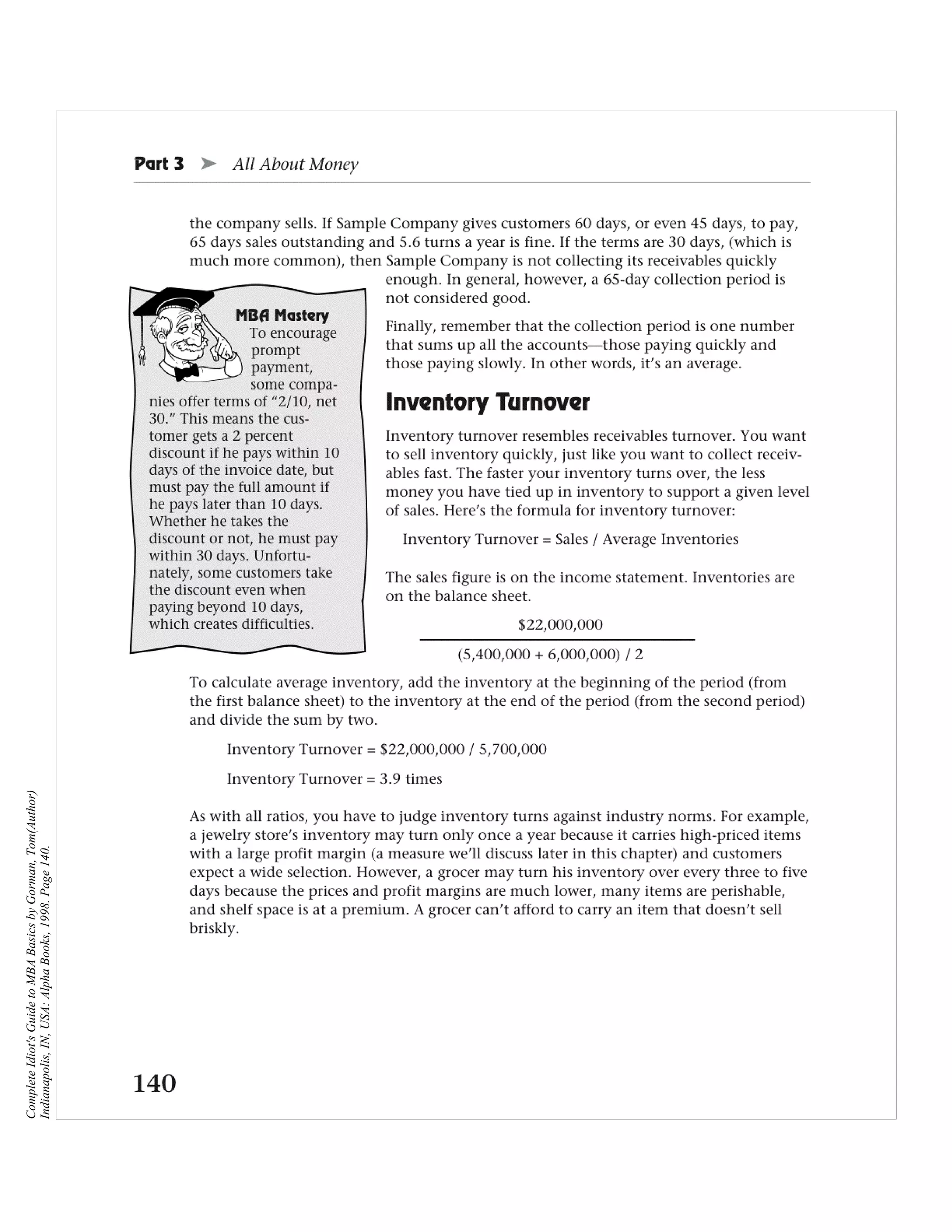 Complete Idiot's Guide to MBA Basics by Gorman, Tom(Author)
Indianapolis, IN, USA: Alpha Books, 1998. Page 140.
 