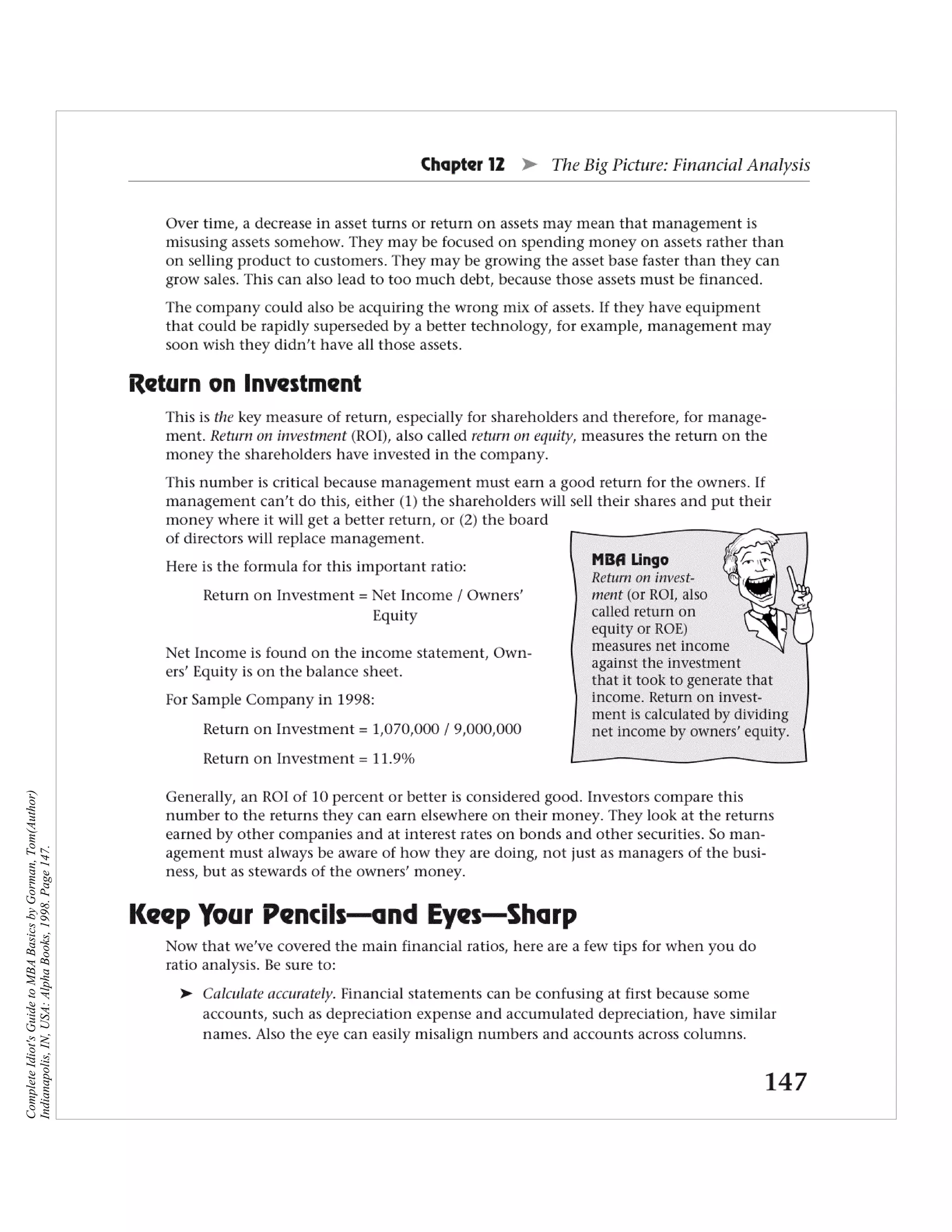 Complete Idiot's Guide to MBA Basics by Gorman, Tom(Author)
Indianapolis, IN, USA: Alpha Books, 1998. Page 147.
 