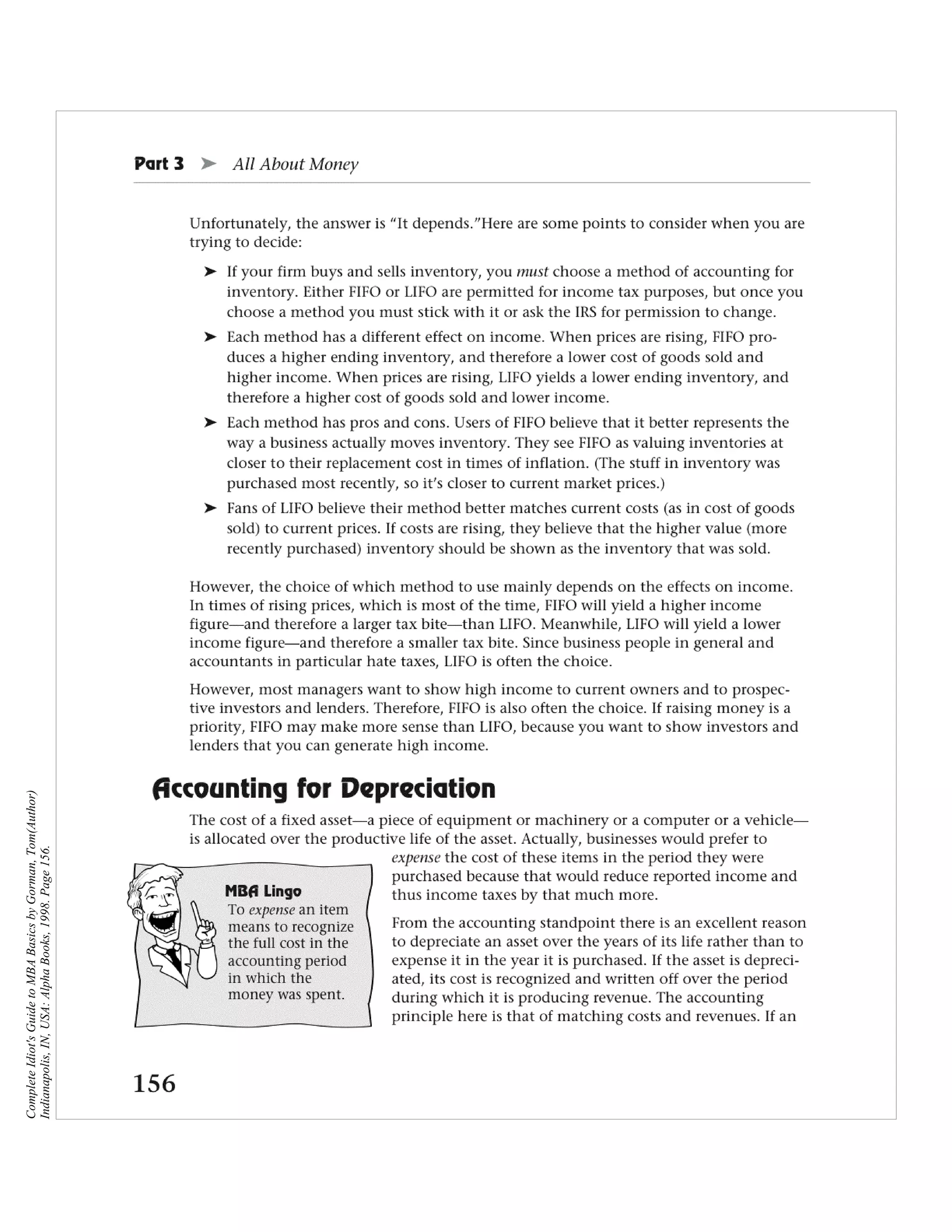 Complete Idiot's Guide to MBA Basics by Gorman, Tom(Author)
Indianapolis, IN, USA: Alpha Books, 1998. Page 156.
 