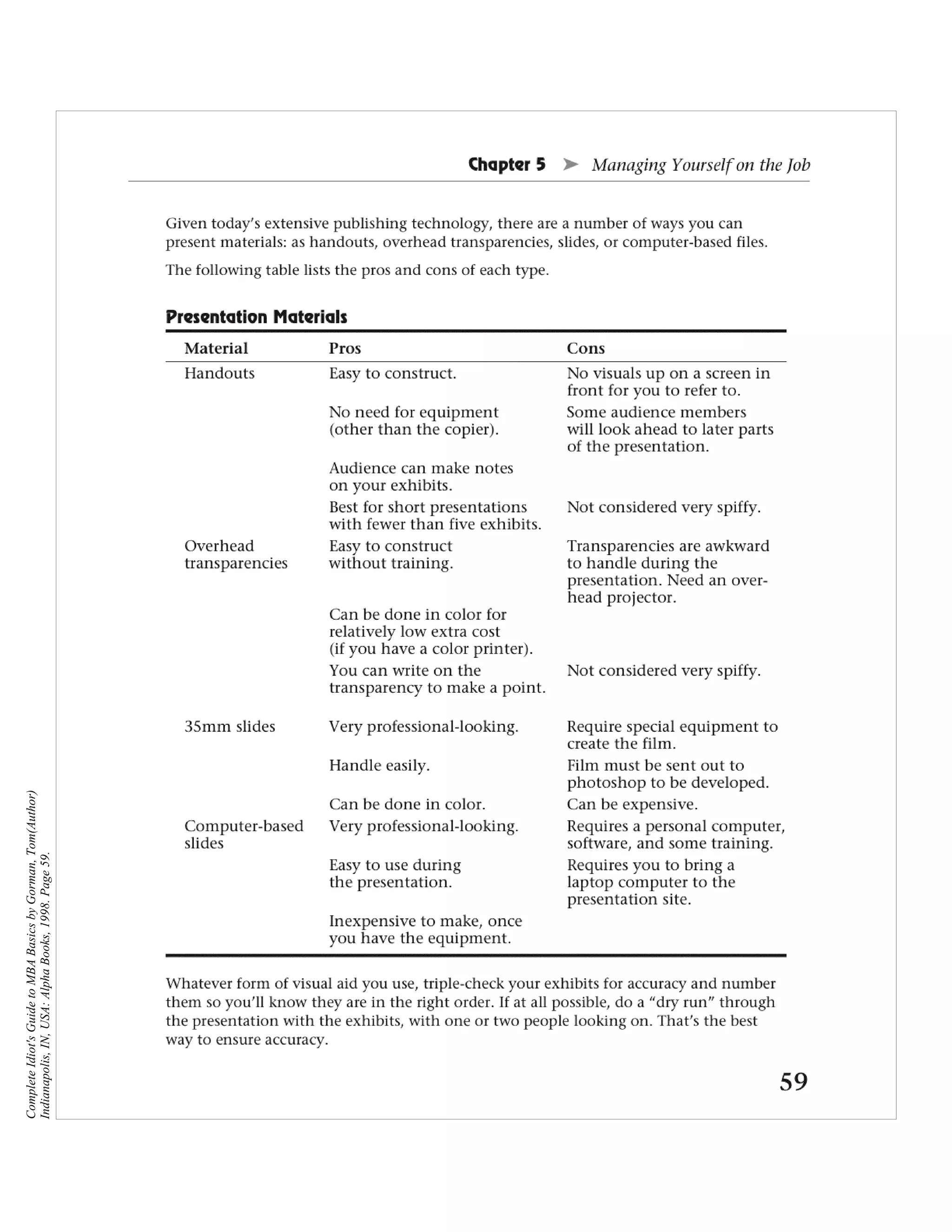 Complete Idiot's Guide to MBA Basics by Gorman, Tom(Author)
Indianapolis, IN, USA: Alpha Books, 1998. Page 59.
 