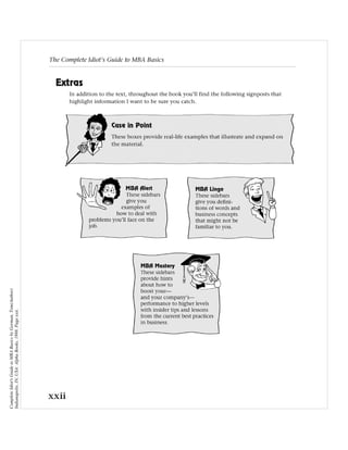Complete Idiot's Guide to MBA Basics by Gorman, Tom(Author)
Indianapolis, IN, USA: Alpha Books, 1998. Page xxii.
 