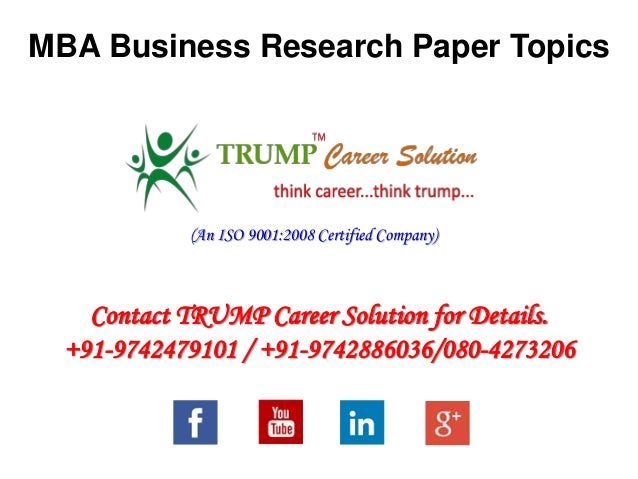 Mba research papers