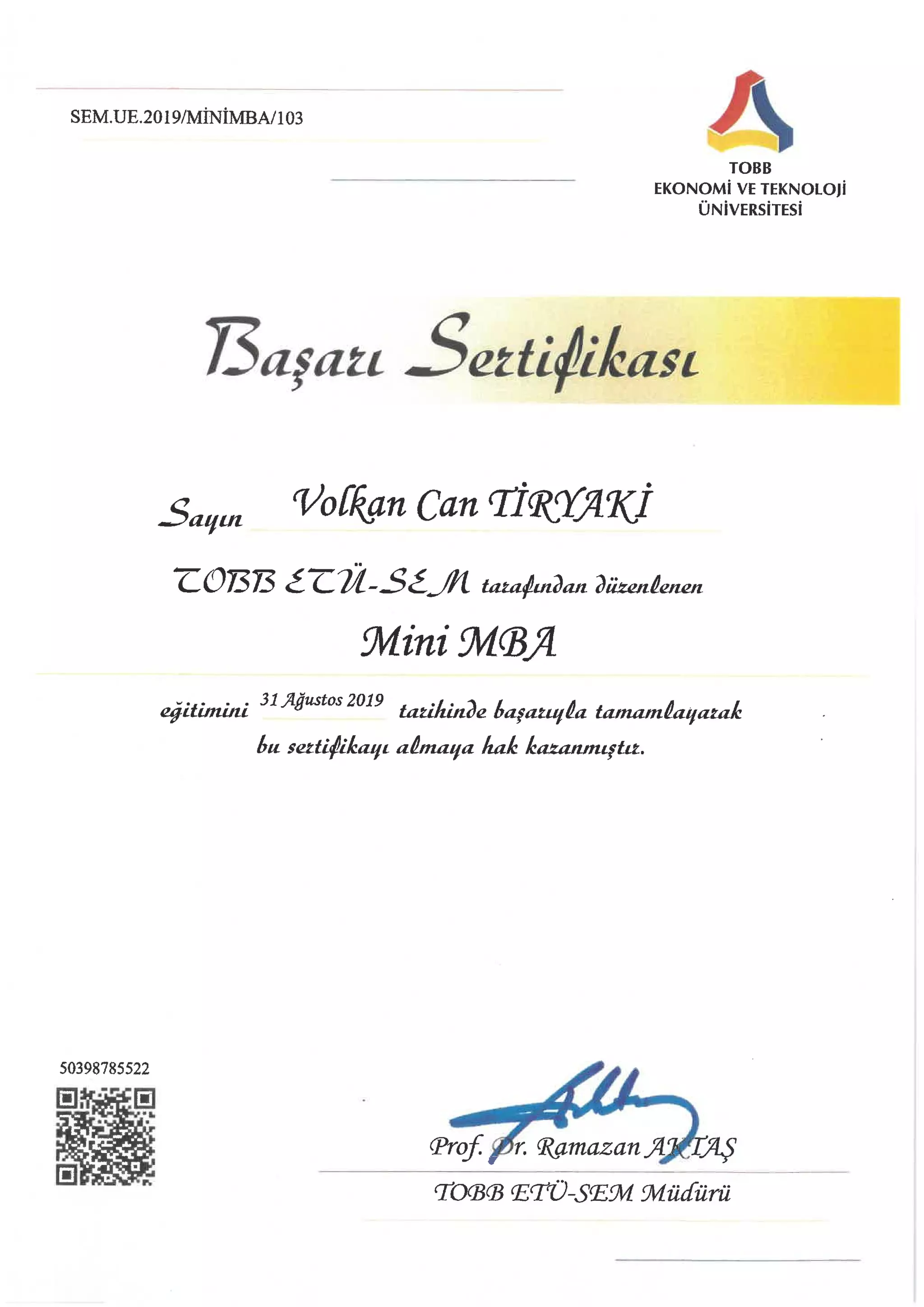 MBA certificate | PDF