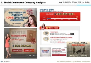 30-June-11MBA Academic Competition - ??? (facebook.com/luxurypooh)783. Major SNS3-6. YouTube (8)2011? 3? Site? Page View, Time Spend, Unique Visitor? ??? ? ??. ??? ???? ??? Site? Facebook...???? 150M unique visitor? ??? ?????? ??? ?? ??? ?? ???, YouTube? time spent ???? 133%?? ???? ??? ??, ?? ????? ???? ???????????? ?? ??? ??.??? ??? Facebook, YouTube? ??? ??? ????? ?? ??? ??. 