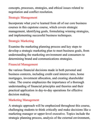 Formulating Courses MBA course .MBA course | PDF