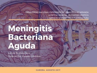 Meningitis aguda bacteriana en pediatría