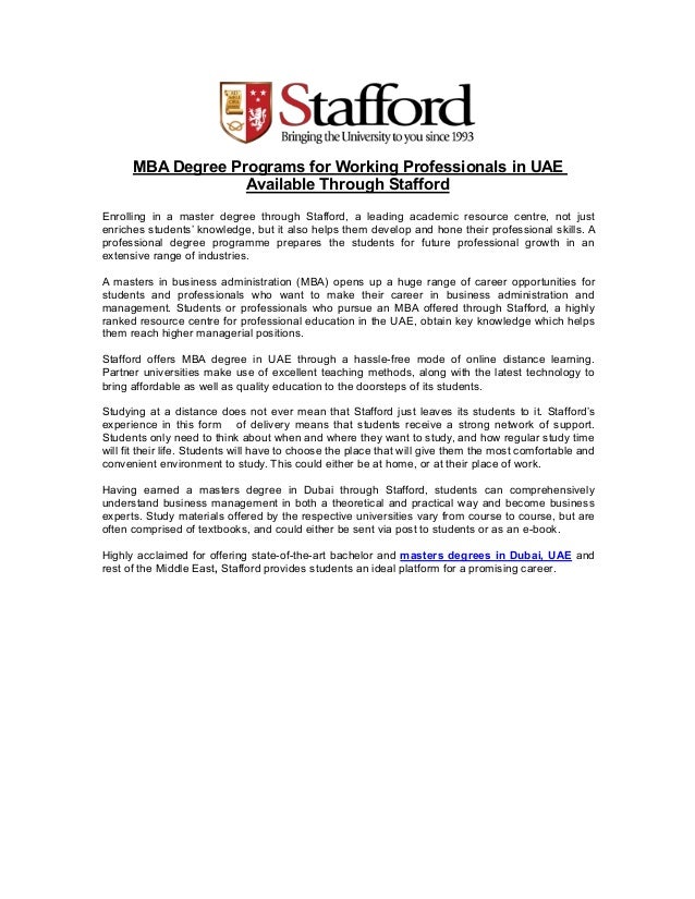 graduate programs for working professionals