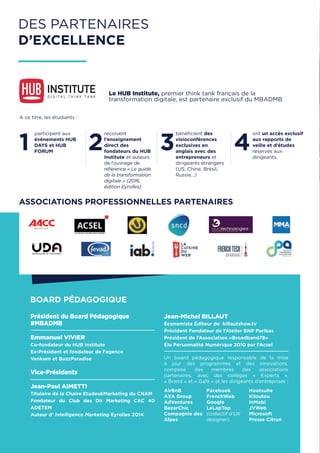 DES PARTENAIRES
D’EXCELLENCE
Le HUB Institute, premier think tank français de la
transformation digitale, est partenaire e...