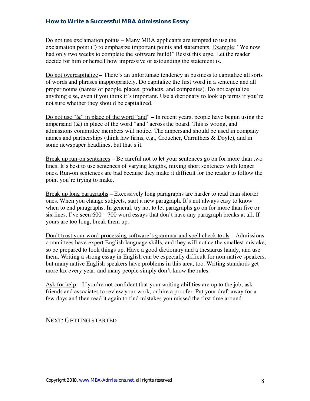 Mba essay writingguide